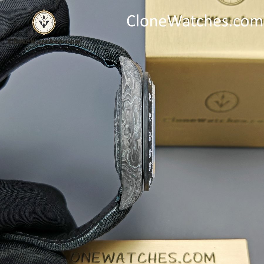 Rolex Super Clone Watches 1:1 Skeleton Daytona Carbon NTPT DIW 4130 Movement - Image 8