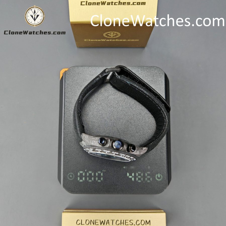 Rolex Super Clone Watches 1:1 Skeleton Daytona Carbon NTPT DIW 4130 Movement - Image 15