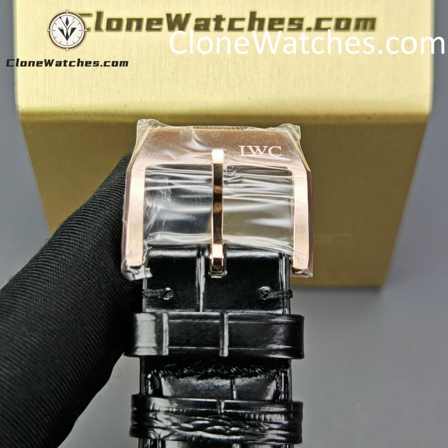 IWC Super Clone Watches 1:1 Portugieser Rose Gold Blue Dial Perpetual Calendar 42MM IW344205 - Image 8