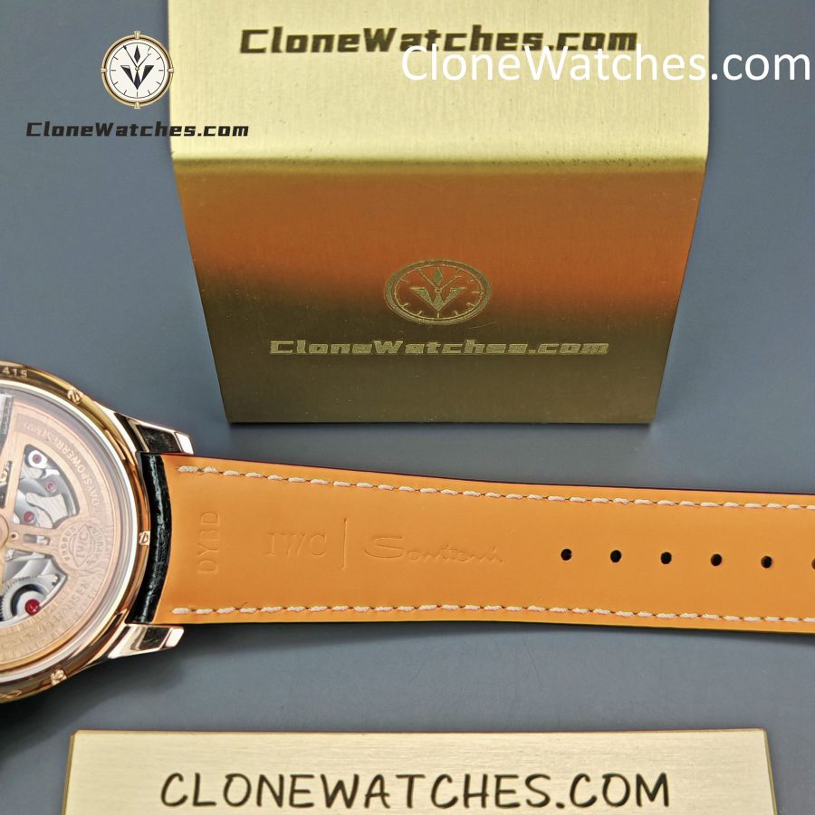 IWC Super Clone Watches 1:1 Portugieser Rose Gold Blue Dial Perpetual Calendar 42MM IW344205 - Image 11