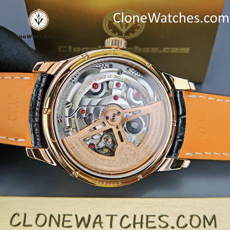 IWC Super Clone Watches 1:1 Portugieser Rose Gold Blue Dial Perpetual Calendar 42MM IW344205 - Image 12