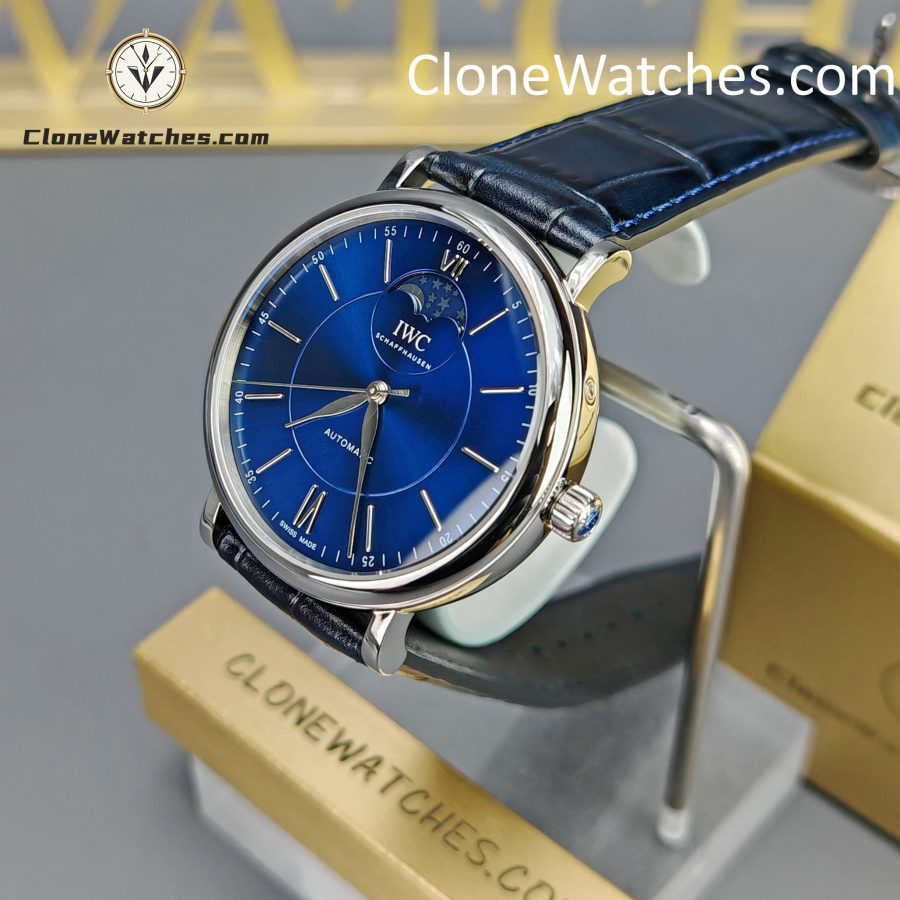 IWC Super Clone Watches 1:1 IW459402 Portofino Automatic Moon Phase 40mm Blue Dial - Image 2