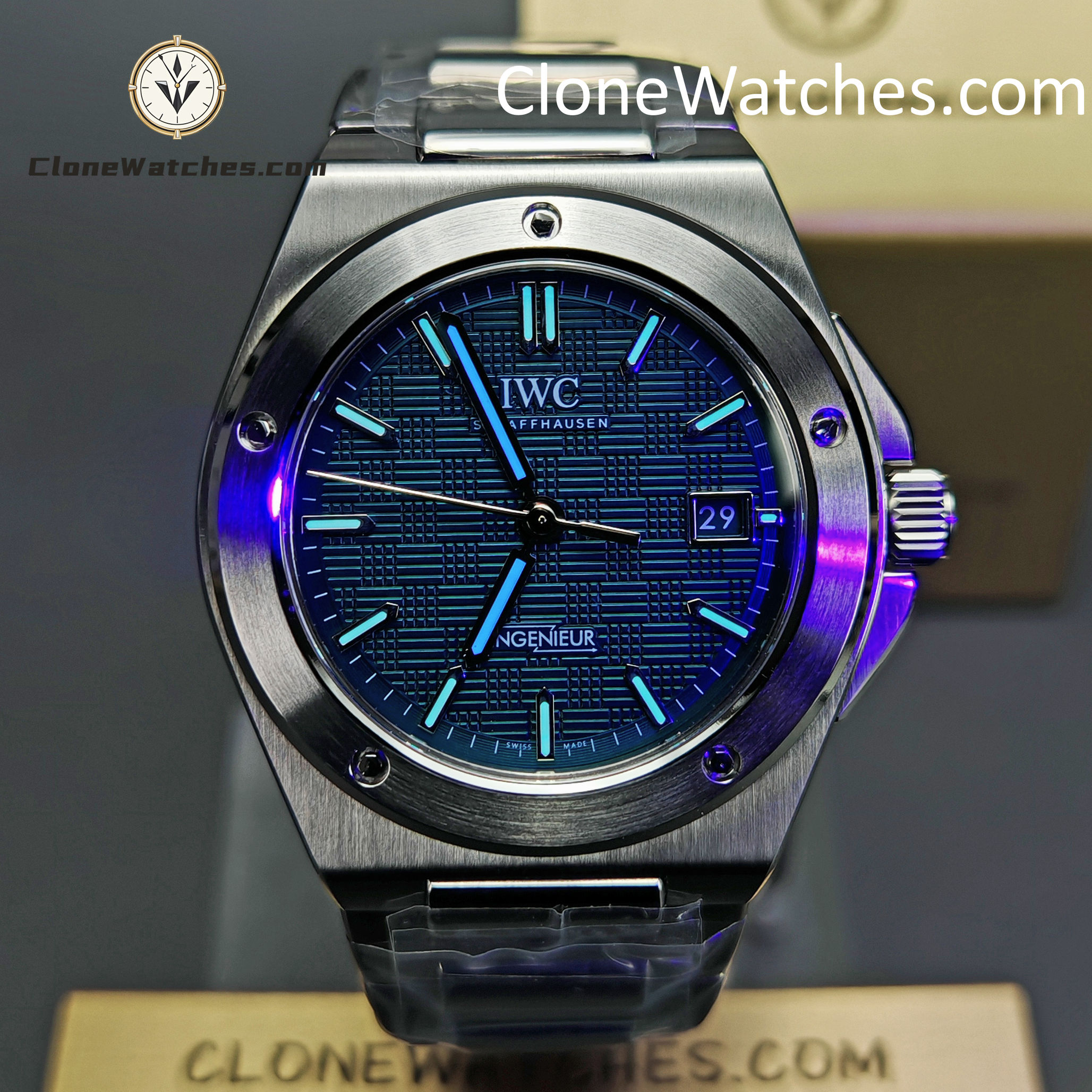 IWC Super Clone Watches 1:1 IW328903 Ingenieur Automatic 40 Aqua Dial - Image 2