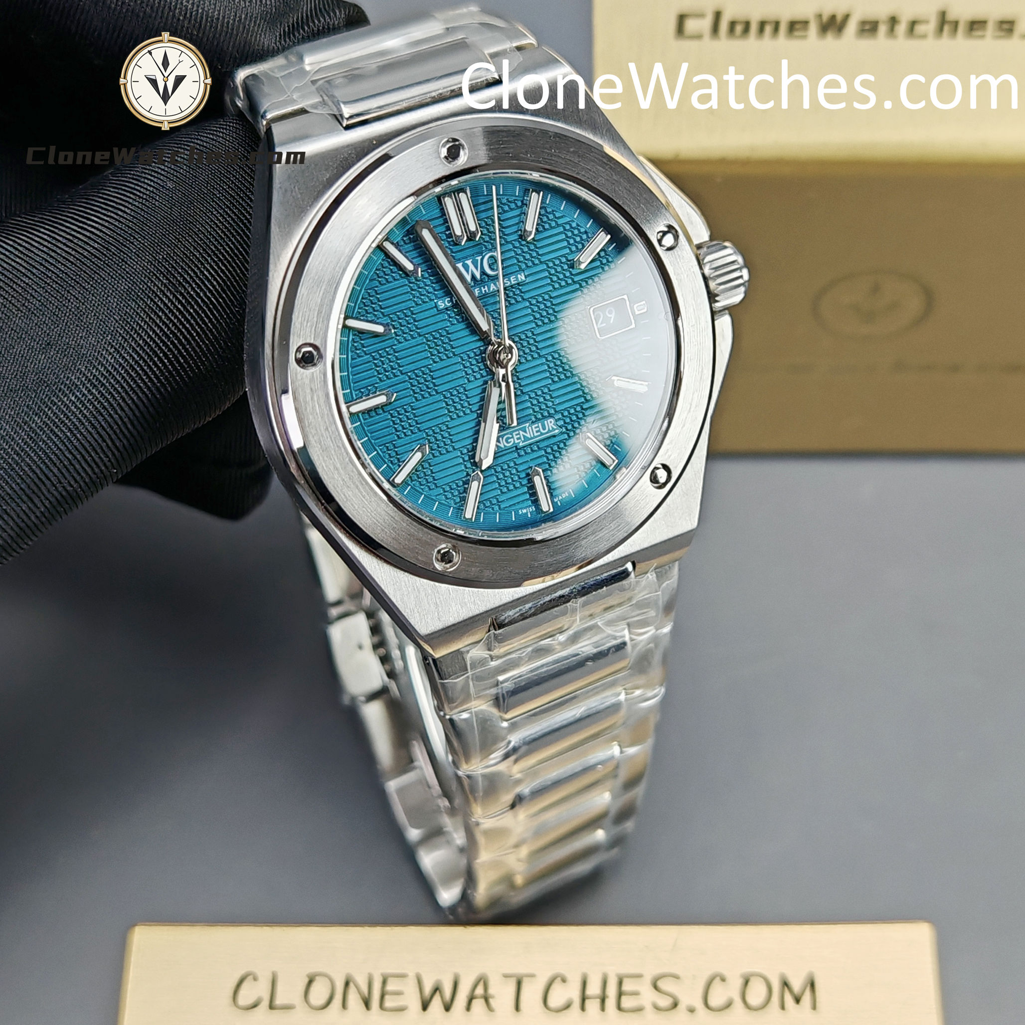 IWC Super Clone Watches 1:1 IW328903 Ingenieur Automatic 40 Aqua Dial - Image 4