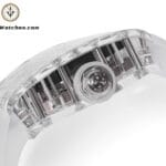 Richard Mille Super Clone Watches 1:1 RM 052 Full Transparent Tourbillon Skull White Strap - Image 7