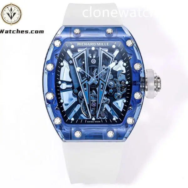 Super Clone Watches – Richard Mille 027 - 03 Blue Crystal Tourbillon