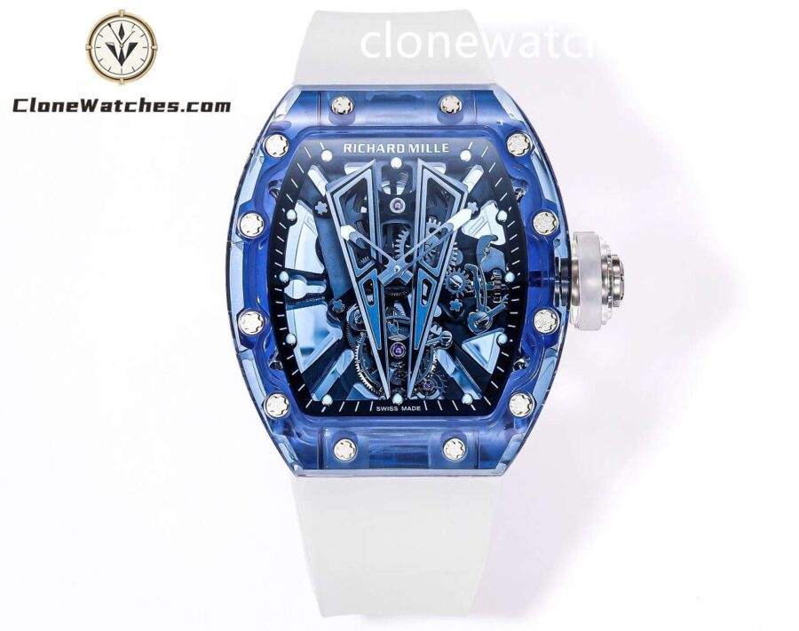 Super Clone Watches – Richard Mille 027 - 03 Blue Crystal Tourbillon