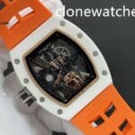 Richard Mille Super Clone Watches 1:1 RM 66 Freedom Proclaimed Tourbillon Orange Strap - Image 6