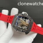 Richard Mille Super Clone Watches 1:1 RM 66 Freedom Proclaimed Tourbillon Red Strap - Image 3