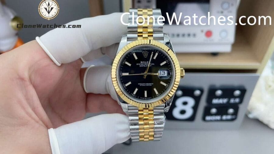 Super Clone Watches – Rolex DateJust Black Dial 126333  0014 – Jubilee