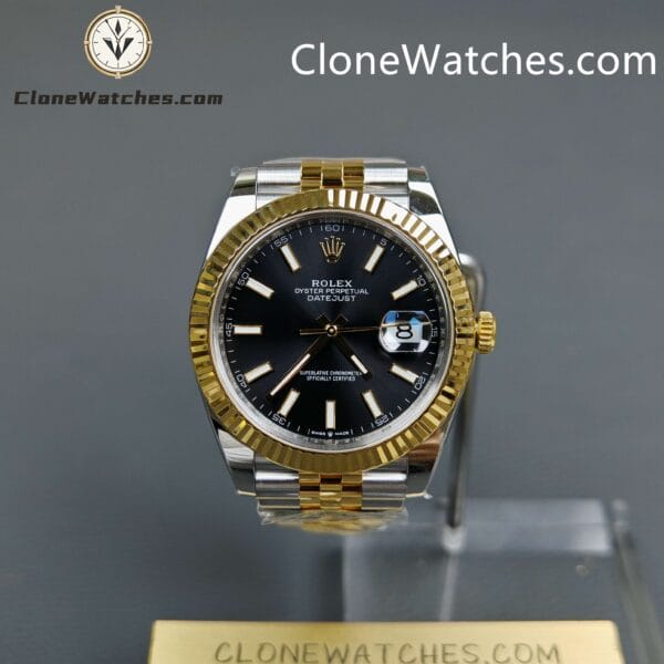 Super Clone Watches – Rolex DateJust Black Dial 126333  0014 – Jubilee