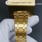 Audemars Piguet Super Clone Watches 1:1 Royal Oak Perpetual Calendar 18K Gold Plated Blue Dial 26574BA 41MM - Image 11
