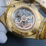 Audemars Piguet Super Clone Watches 1:1 Royal Oak Perpetual Calendar 18K Gold Plated Blue Dial 26574BA 41MM - Image 9