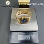 Audemars Piguet Super Clone Watches 1:1 Royal Oak Perpetual Calendar 18K Gold Plated Blue Dial 26574BA 41MM - Image 13