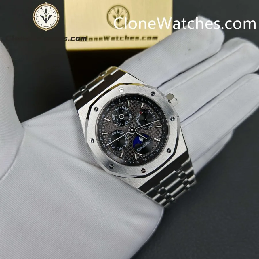 Audemars Piguet Super Clone Watches 1:1 Royal Oak Perpetual Calendar Black Dial 26607BC 41MM - Image 4