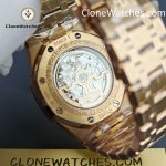 Audemars Piguet Super Clone Watches 1:1 Royal Oak Perpetual Calendar Rose Gold Blue Dial 26574OR 41MM - Image 13