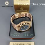 Audemars Piguet Super Clone Watches 1:1 Royal Oak Perpetual Calendar Rose Gold Blue Dial 26574OR 41MM - Image 16