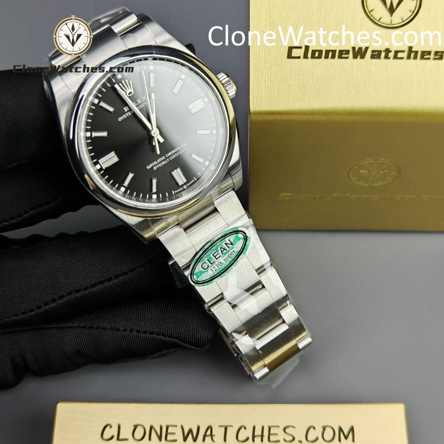 Rolex Super Clone Watches 1:1 Oyster Perpetual Black Dial 36mm M126000-0002 3230 Movement - Image 4
