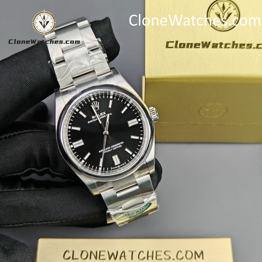 Rolex Super Clone Watches 1:1 Oyster Perpetual Black Dial 36mm M126000-0002 3230 Movement - Image 6