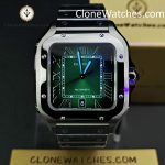 Cartier Super Clone Watches 1:1 Santos Series Gradient Green Dial 39.8MM WSSA0062 - Image 2
