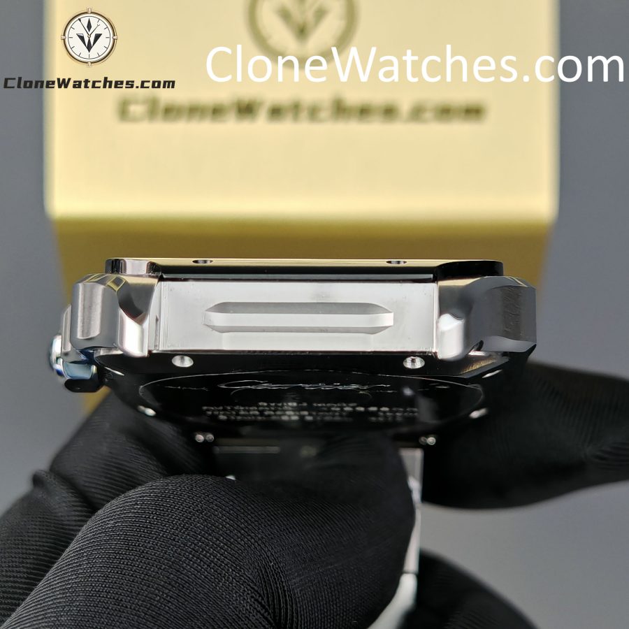 Cartier Super Clone Watches 1:1 Santos Series Gray Dial 39.8MM WSSA0037 Steel Strap - Image 11