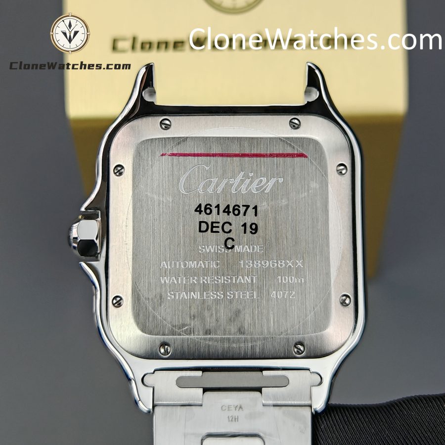 Cartier Super Clone Watches 1:1 Santos Series Gray Dial 39.8MM WSSA0037 Steel Strap - Image 13