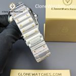 Cartier Super Clone Watches 1:1 Santos Series White Dial 18K gold plated 39.8MM W2SA0009 Steel Strap - Image 6