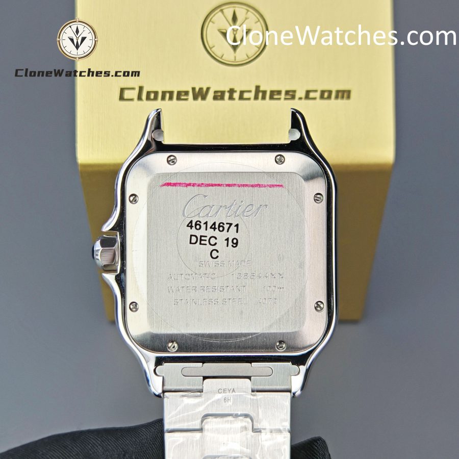Cartier Super Clone Watches 1:1 Santos Series White Dial 18K gold plated 39.8MM W2SA0009 Steel Strap - Image 12