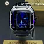 Cartier Super Clone Watches 1:1 Santos Series Gradient Blue Dial 39.8MM WSSA0013 - Image 2