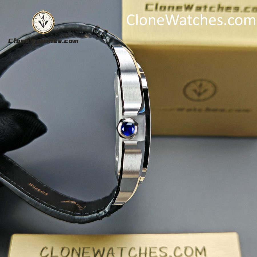 Cartier Super Clone Watches 1:1 Santos Gradient Brown Dial 39.8MM WSSA0064 Black Leather Belt - Image 7