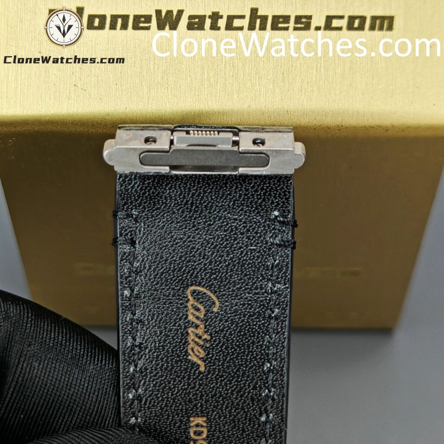 Cartier Super Clone Watches 1:1 Santos Gradient Brown Dial 39.8MM WSSA0064 Black Leather Belt - Image 11