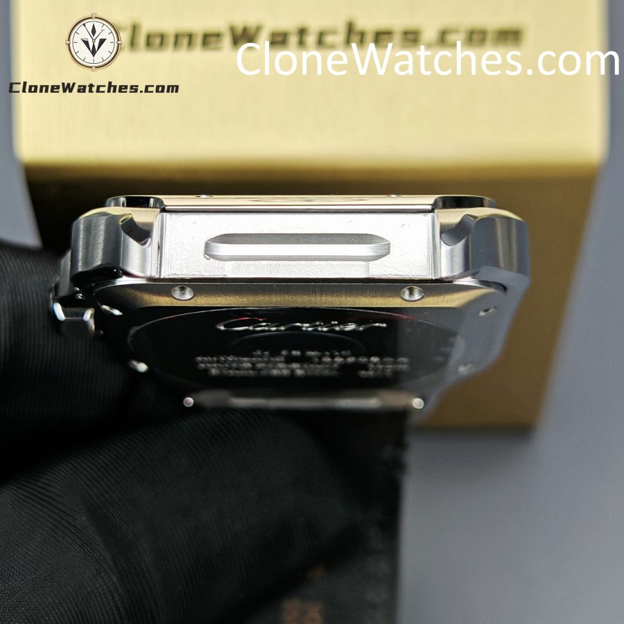 Cartier Super Clone Watches 1:1 Santos Gradient Brown Dial 39.8MM WSSA0064 Black Leather Belt - Image 12