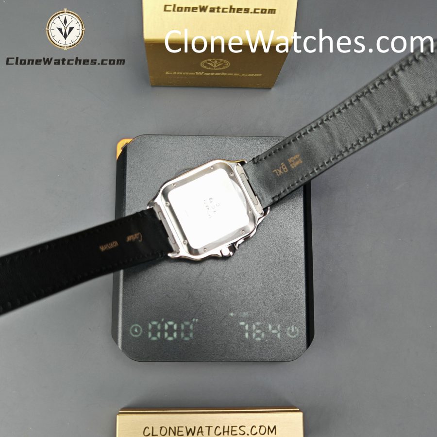 Cartier Super Clone Watches 1:1 Santos Gradient Brown Dial 39.8MM WSSA0064 Black Leather Belt - Image 16