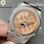 Audemars Piguet Super Clone Watches 1:1 Royal Oak Perpetual Calendar Salmon Dial 26615TI 41MM - Image 4