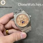 Audemars Piguet Super Clone Watches 1:1 Royal Oak Perpetual Calendar Salmon Dial 26615TI 41MM - Image 5