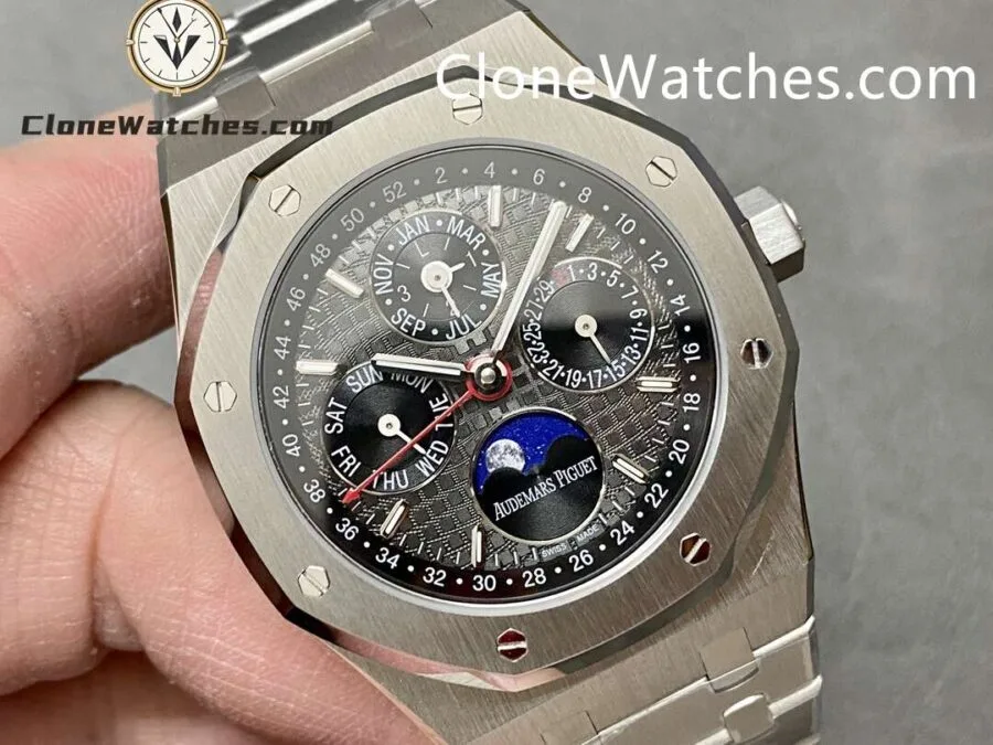 Audemars Piguet Super Clone Watches 1:1 Royal Oak Perpetual Calendar Black Dial 26609TI 41MM - Image 2