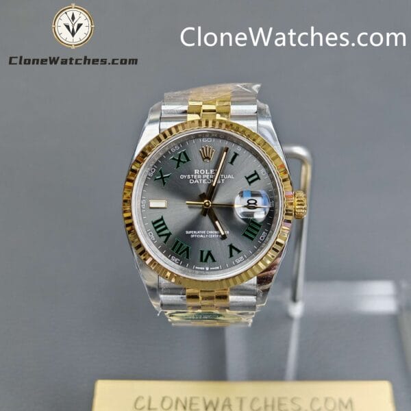 Super Clone Watches – Rolex DateJust Gray Roman Dial M126233 – 0035