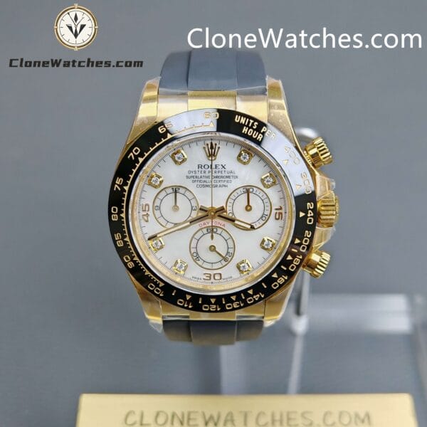 Super Clone Watches – Rolex  Daytona 18K Gold White Dial m116518In-0045