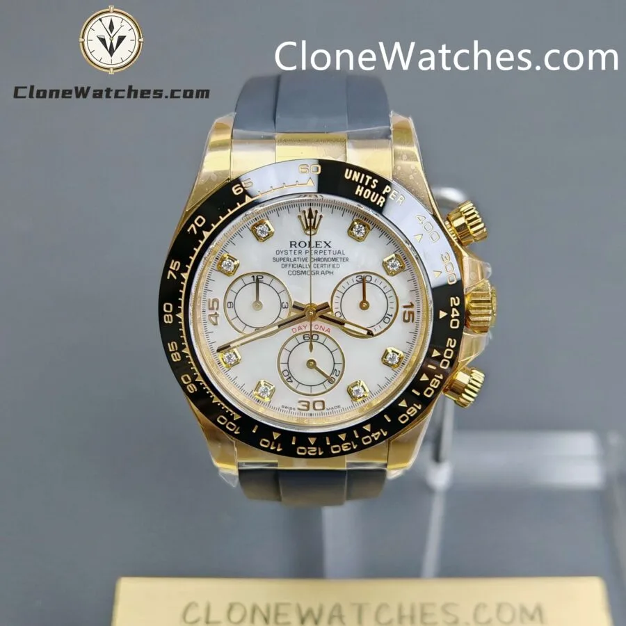 Super Clone Watches – Rolex  Daytona 18K Gold White Dial m116518In-0045