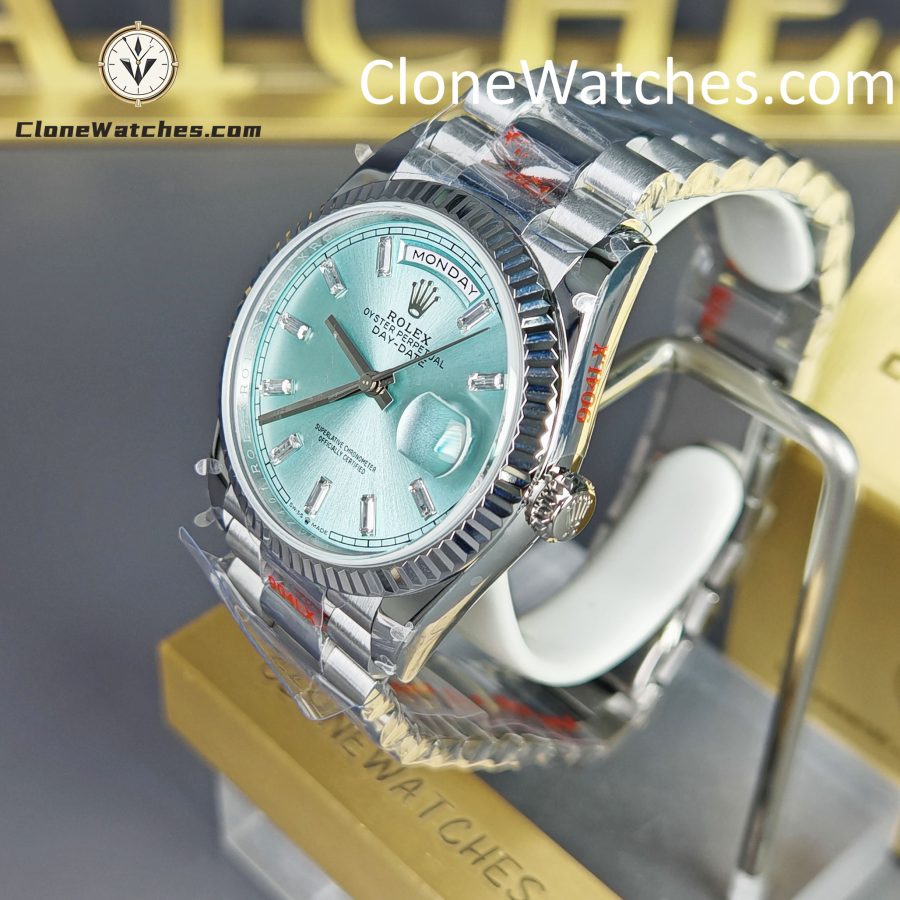 Rolex Super Clone Watches 1:1 Day Date Ice Blue Dial 36mm m128236-0009 3255 Movement - Image 2