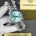 Rolex Super Clone Watches 1:1 Day Date Ice Blue Dial 36mm m128236-0009 3255 Movement - Image 5