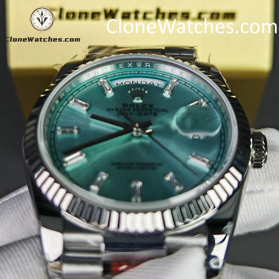 Rolex Super Clone Watches 1:1 Day Date Ice Blue Dial 36mm m128236-0009 3255 Movement - Image 13