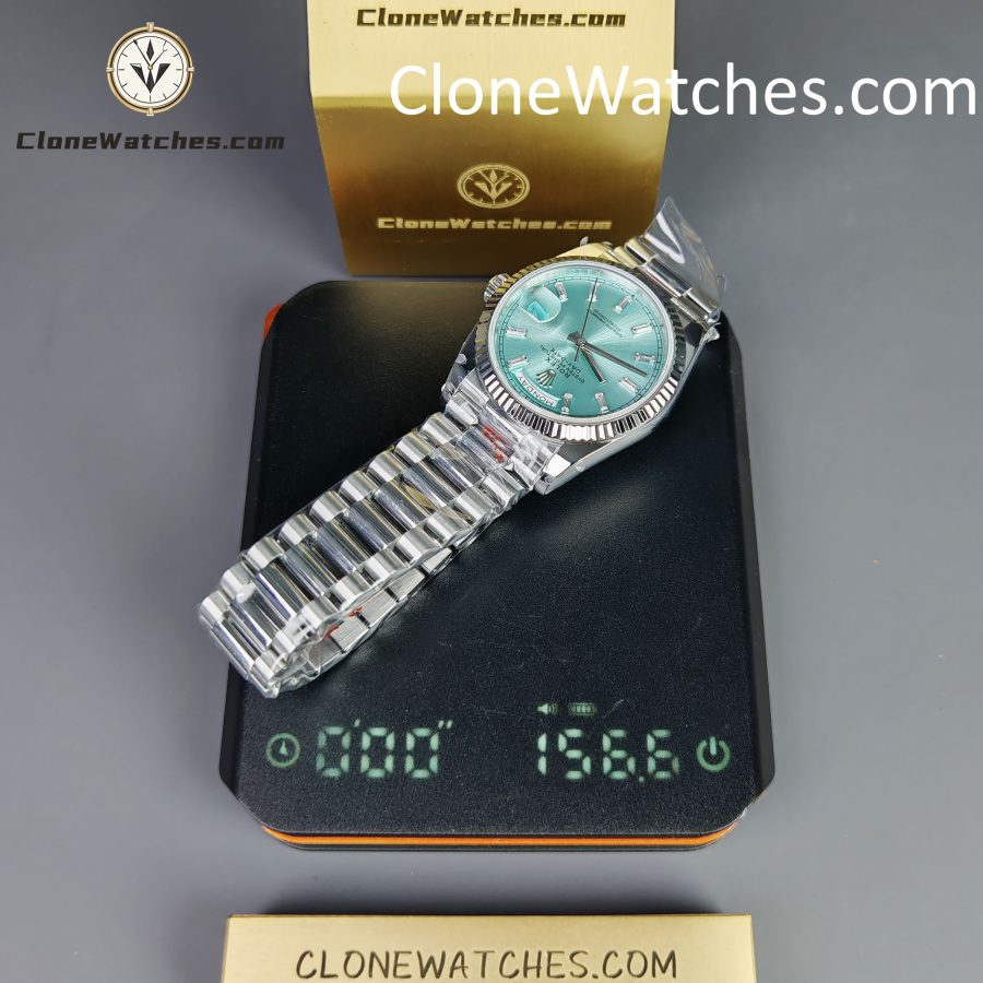 Rolex Super Clone Watches 1:1 Day Date Ice Blue Dial 36mm m128236-0009 3255 Movement - Image 16