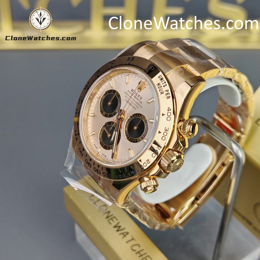 Rolex Super Clone Watches 1:1 Daytona Sundust Dial Rose Gold 126505-0003 4131 Movement - Image 3