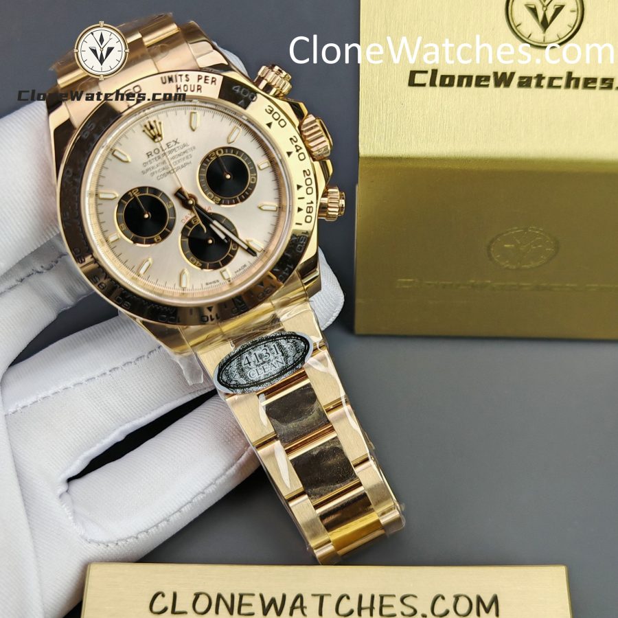 Rolex Super Clone Watches 1:1 Daytona Sundust Dial Rose Gold 126505-0003 4131 Movement - Image 4