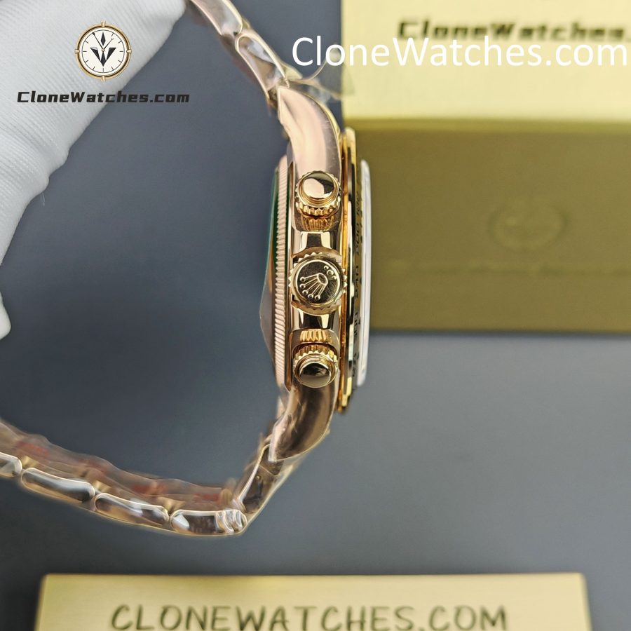 Rolex Super Clone Watches 1:1 Daytona Sundust Dial Rose Gold 126505-0003 4131 Movement - Image 8