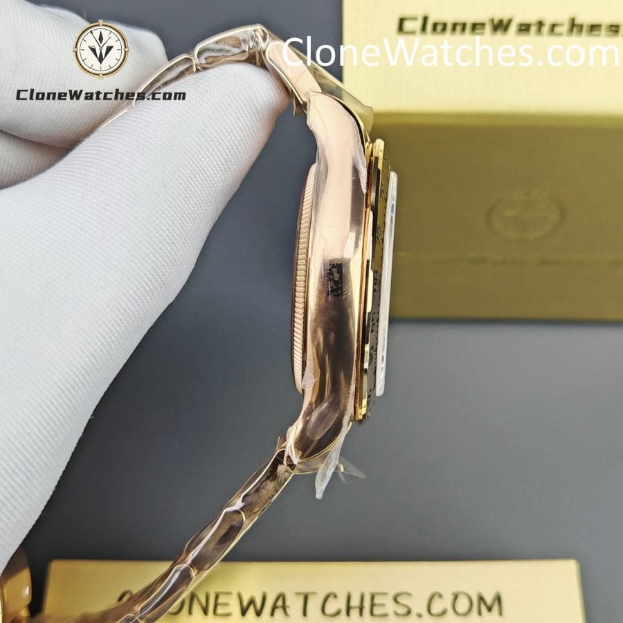 Rolex Super Clone Watches 1:1 Daytona Sundust Dial Rose Gold 126505-0003 4131 Movement - Image 9