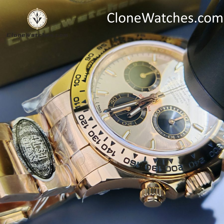 Rolex Super Clone Watches 1:1 Daytona Sundust Dial Rose Gold 126505-0003 4131 Movement - Image 15