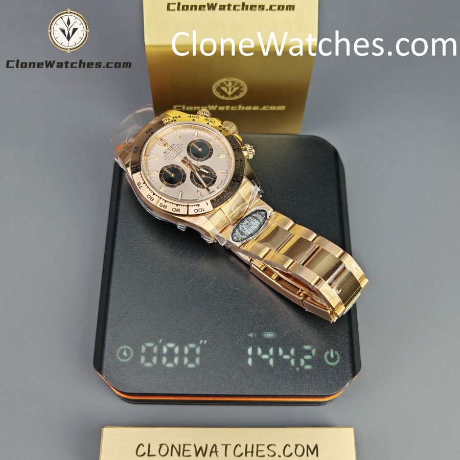 Rolex Super Clone Watches 1:1 Daytona Sundust Dial Rose Gold 126505-0003 4131 Movement - Image 17