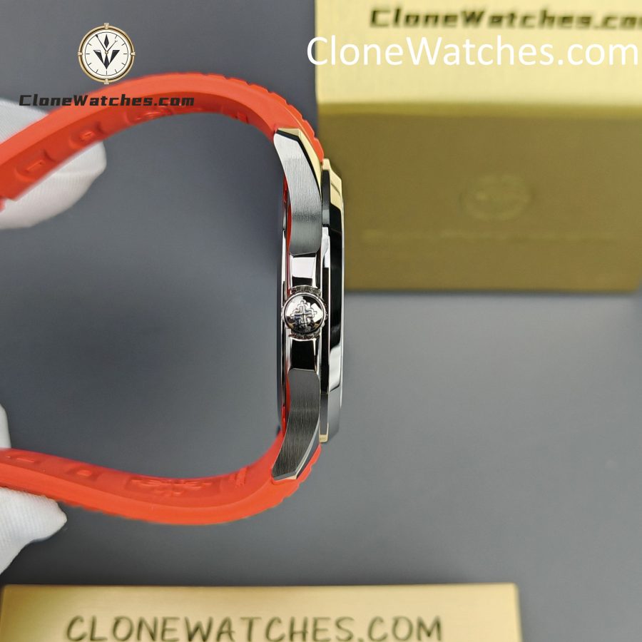 Patek Philippe Super Clone Watches 1:1 Aquanaut 5167 Black Dial 40mm Red Strap Special Edition - Image 7